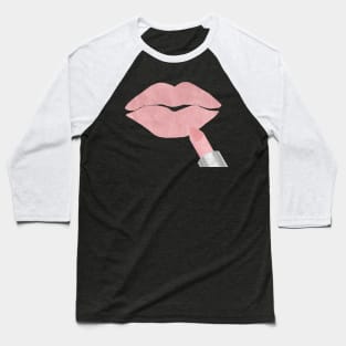 Pink Lipstick Kiss Baseball T-Shirt